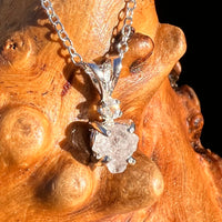 Raw & Faceted Phenakite Necklace Sterling Silver #8056-Moldavite Life