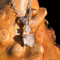 Raw & Faceted Phenakite Necklace Sterling Silver #8057-Moldavite Life