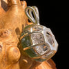 Raw Moldavite Herkimer Diamond Pendant Sterling #5410-Moldavite Life
