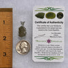Raw Moldavite Herkimer Diamond Pendant Sterling #5415-Moldavite Life