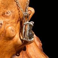 Raw Moldavite Necklace Sterling Silver #8603-Moldavite Life