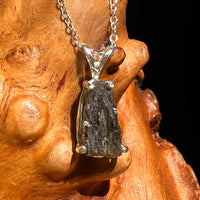 Raw Moldavite Necklace Sterling Silver #8606-Moldavite Life