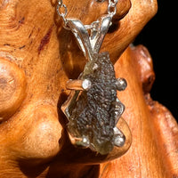 Raw Moldavite Necklace Sterling Silver #8620-Moldavite Life