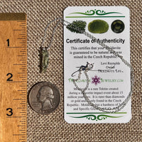 Raw Moldavite Necklace Sterling Silver #8745-Moldavite Life
