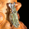 Raw Moldavite Pendant Sterling Silver #6384-Moldavite Life