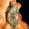 Raw Moldavite Pendant Sterling Silver #6395-Moldavite Life