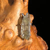 Raw Moldavite Pendant Sterling Silver #6403-Moldavite Life