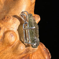 Raw Moldavite Pendant Sterling Silver #6406-Moldavite Life