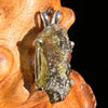 Raw Moldavite Pendant Sterling Silver #6408-Moldavite Life