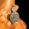 Raw Moldavite Pendant Sterling Silver #7441-Moldavite Life