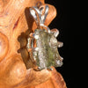 Raw Moldavite Pendant Sterling Silver #7442-Moldavite Life