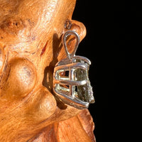 Raw Moldavite Pendant Sterling Silver #7442-Moldavite Life