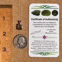 Raw Moldavite Pendant Sterling Silver #7442-Moldavite Life
