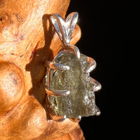 Raw Moldavite Pendant Sterling Silver #7443-Moldavite Life