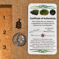 Raw Moldavite Pendant Sterling Silver #7443-Moldavite Life