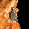 Raw Moldavite Pendant Sterling Silver #7443-Moldavite Life