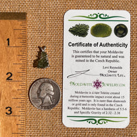 Raw Moldavite Pendant Sterling Silver #7444-Moldavite Life