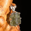 Raw Moldavite Pendant Sterling Silver #7445-Moldavite Life