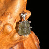 Raw Moldavite Pendant Sterling Silver #7445-Moldavite Life