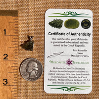 Raw Moldavite Pendant Sterling Silver #7446-Moldavite Life