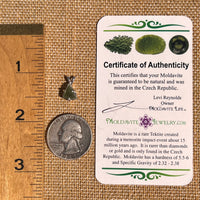 Raw Moldavite Pendant Sterling Silver #7458-Moldavite Life