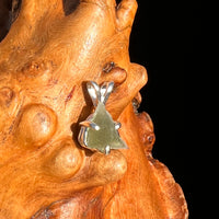 Raw Moldavite Pendant Sterling Silver #7458-Moldavite Life