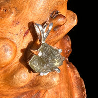 Raw Moldavite Pendant Sterling Silver #7460-Moldavite Life