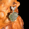 Raw Moldavite Pendant Sterling Silver #7461-Moldavite Life