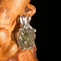 Raw Moldavite Pendant Sterling Silver #7462-Moldavite Life