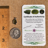 Raw Moldavite Pendant Sterling Silver #7462-Moldavite Life