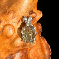 Raw Moldavite Pendant Sterling Silver #7462-Moldavite Life