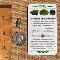 Raw Moldavite Pendant Sterling Silver #7463-Moldavite Life