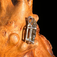 Raw Moldavite Pendant Sterling Silver #7464-Moldavite Life