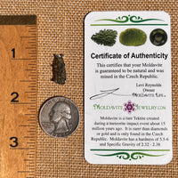 Raw Moldavite Pendant Sterling Silver #7464-Moldavite Life