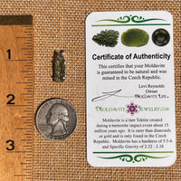 Raw Moldavite Pendant Sterling Silver #7466-Moldavite Life