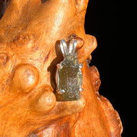 Raw Moldavite Pendant Sterling Silver #7467-Moldavite Life