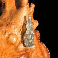 Raw Moldavite Pendant Sterling Silver #7468-Moldavite Life