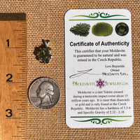 Raw Moldavite Pendant Sterling Silver #7469-Moldavite Life