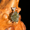 Raw Moldavite Pendant Sterling Silver #7471-Moldavite Life
