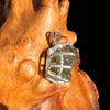 Raw Moldavite Pendant Sterling Silver #7473-Moldavite Life