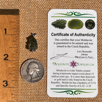 Raw Moldavite Pendant Sterling Silver #7473-Moldavite Life