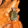 Raw Moldavite Pendant Sterling Silver #7473-Moldavite Life