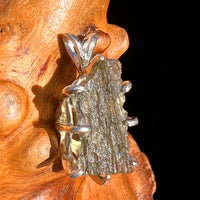 Raw Moldavite Pendant Sterling Silver #7475-Moldavite Life