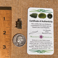 Raw Moldavite Pendant Sterling Silver #7475-Moldavite Life