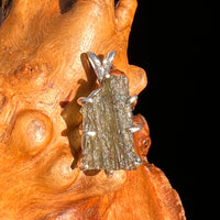 Raw Moldavite Pendant Sterling Silver #7475-Moldavite Life