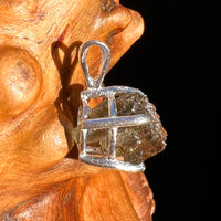 Raw Moldavite Pendant Sterling Silver #7482-Moldavite Life