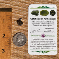 Raw Moldavite Pendant Sterling Silver #7482-Moldavite Life