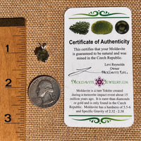 Raw Moldavite Pendant Sterling Silver #7483-Moldavite Life