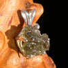 Raw Moldavite Pendant Sterling Silver #7484-Moldavite Life
