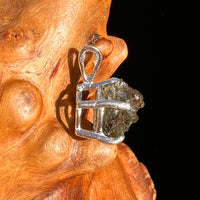 Raw Moldavite Pendant Sterling Silver #7484-Moldavite Life